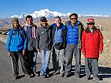 20 Pemba Rinjii, Pasang, Ngawang, Jerome Ryan, Pemba, Gyan Tamang On Tong La With Shishapangma Behind